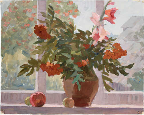 Рыбченкова Лора Борисовна. Рябина и гладиолусы